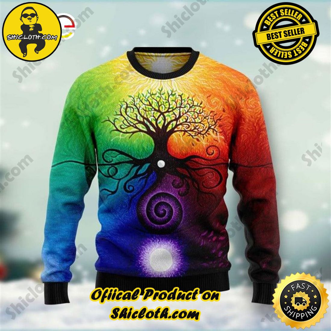 Hot trending for Christmas : Sweaters from Shiclothshop 20 Hippie Tree Of Life Ugly Ugly Sweater Ideas