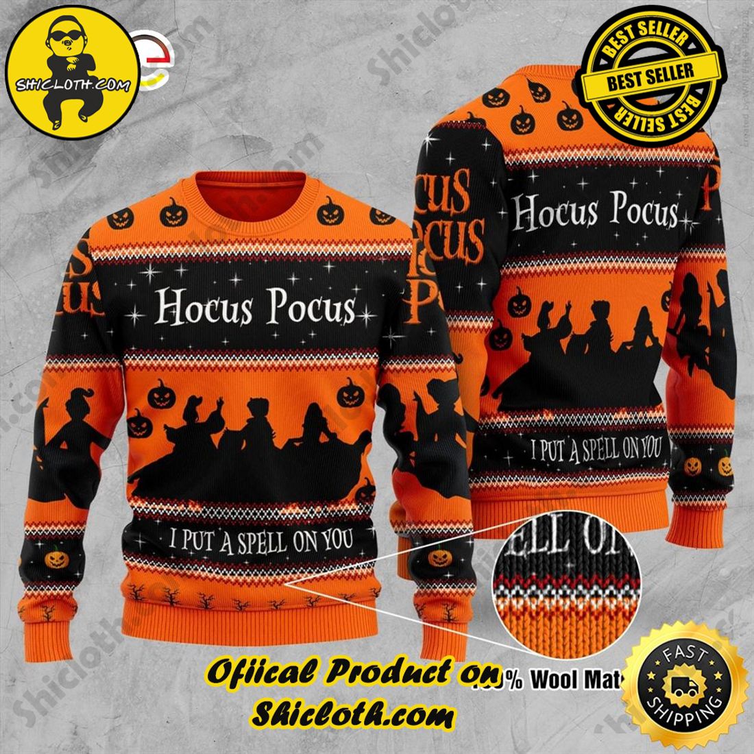 Shiclothshop's Ugly Christmas Sweaters: Embrace Festive Fashion with Flair 9 Hocus Pocus I Put A Spell On You Ugly Christmas Sweater