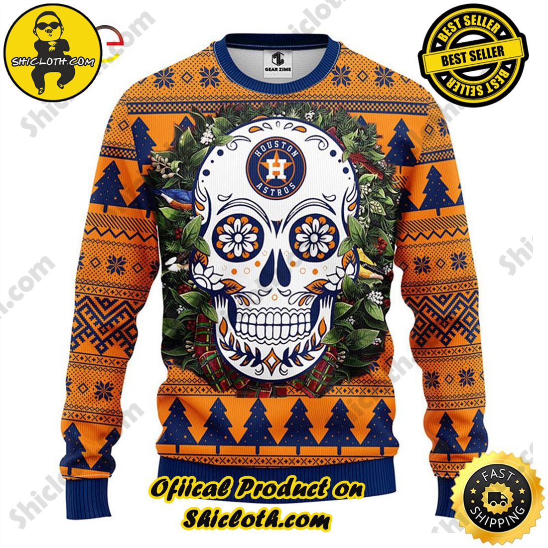 Dallas Cowboys Football Team Reindeer Cowboys Light Ugly Christmas Sweater  - Freedomdesign