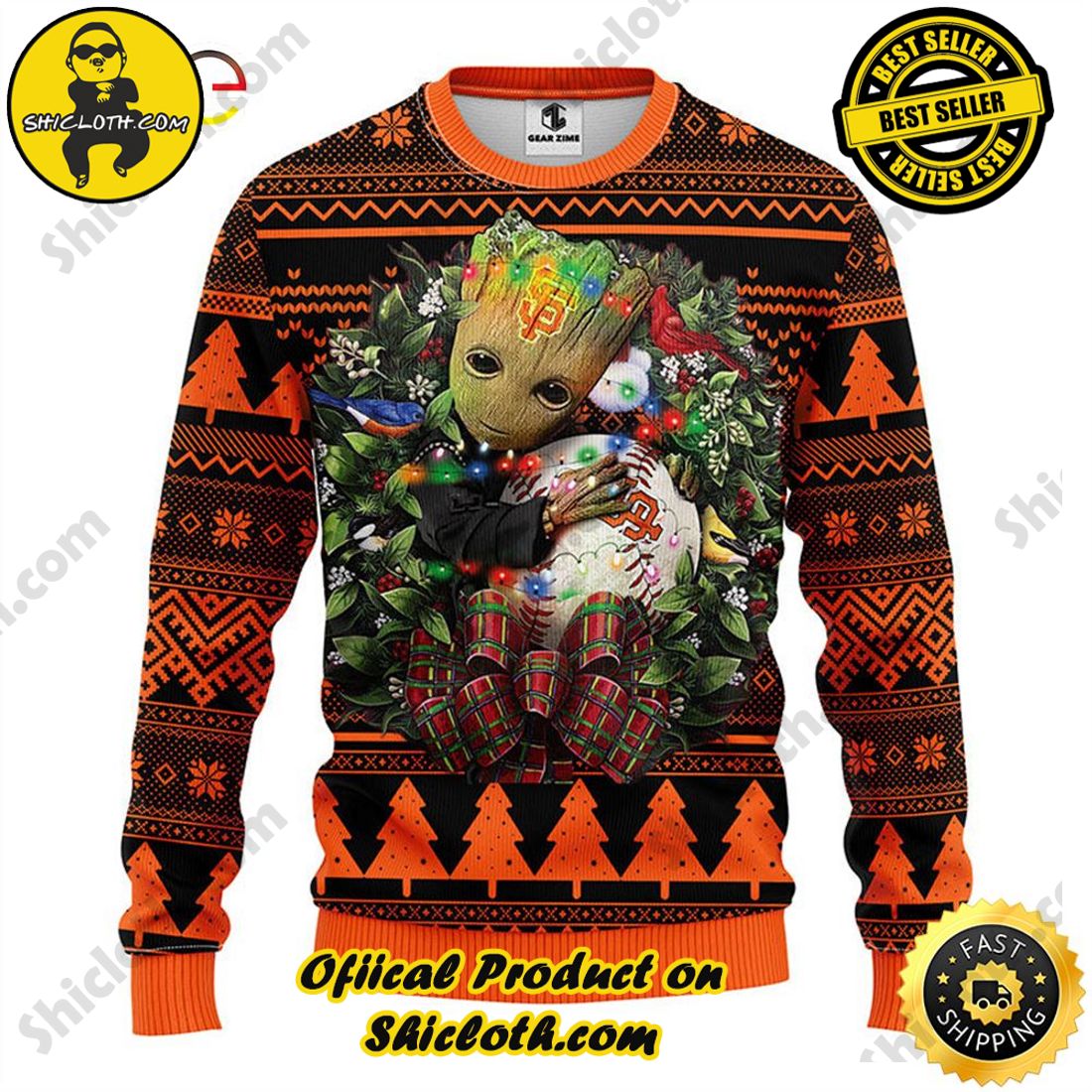 San Francisco Giants Snoopy Lover Ugly Christmas Sweater