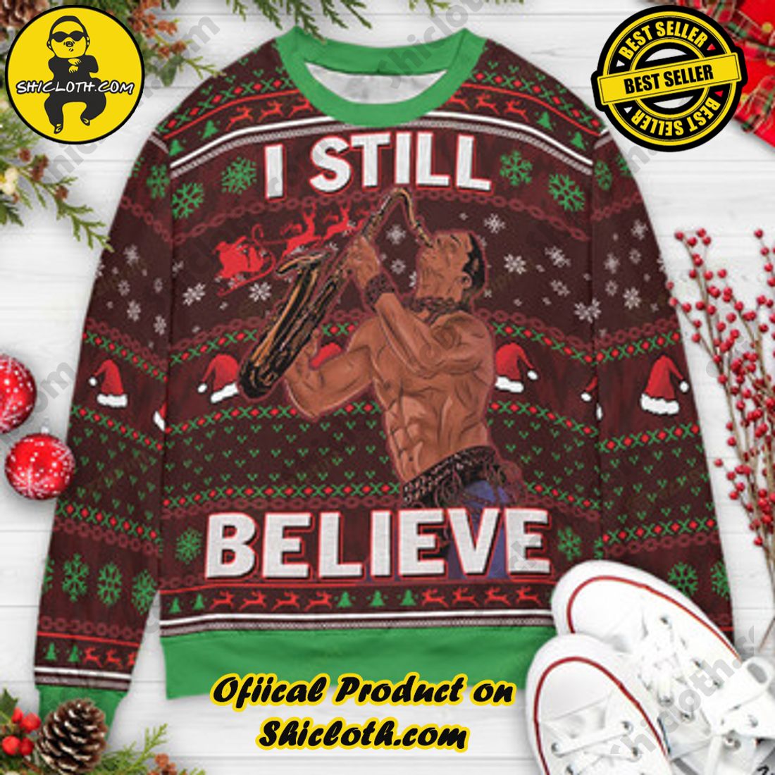 Hot Trending and Best Seller: Shiclothshop's Ugly Christmas Sweaters: Embrace Festive Fashion with Flair 55 I Still Believe Tim Cappello The Lost Boys Christmas Ugly Christmas Sweaters