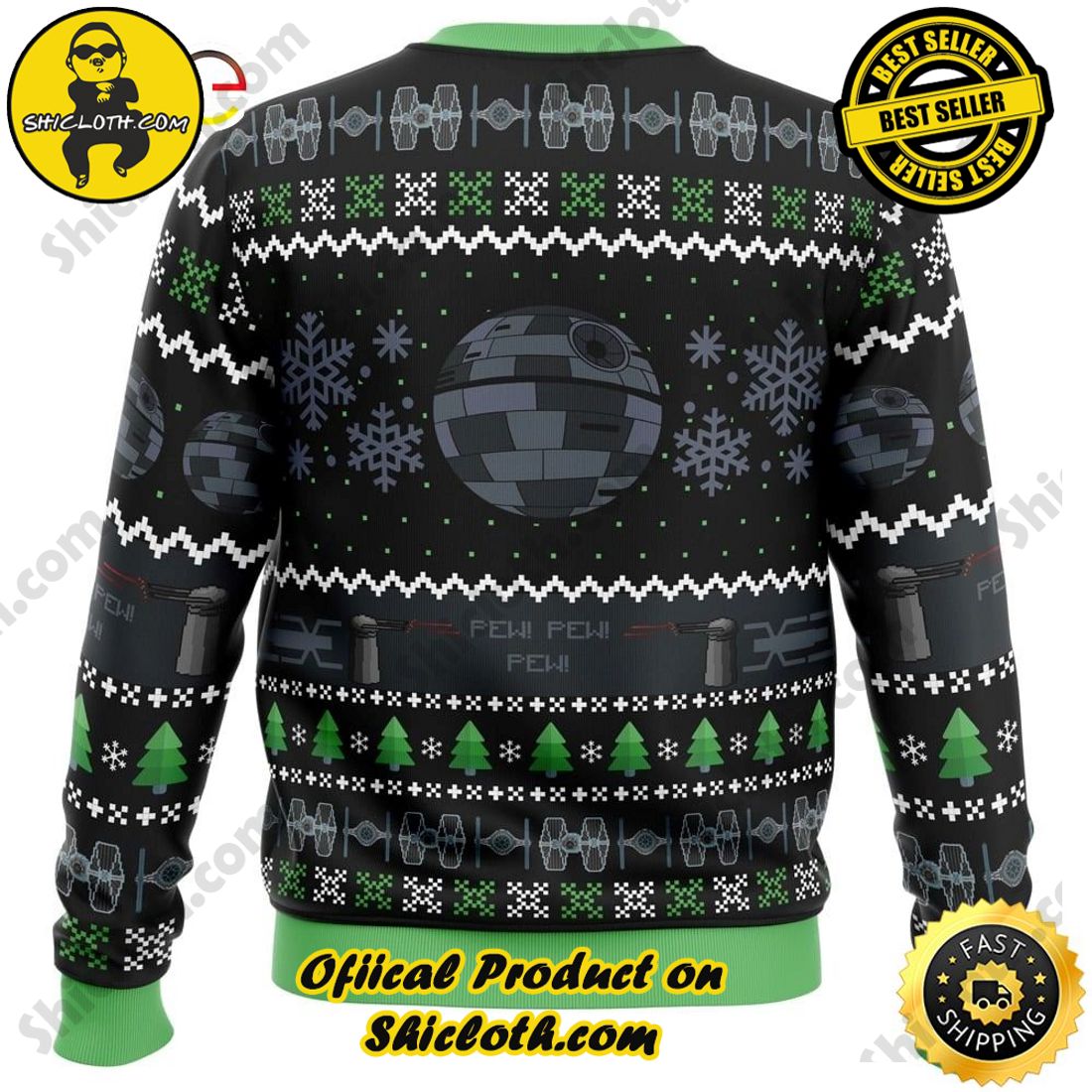 Hot trending and Best seller for Christmas : Sweaters from Shiclothshop 3 Imperial Death Star Star Wars Ugly Sweater Ideas