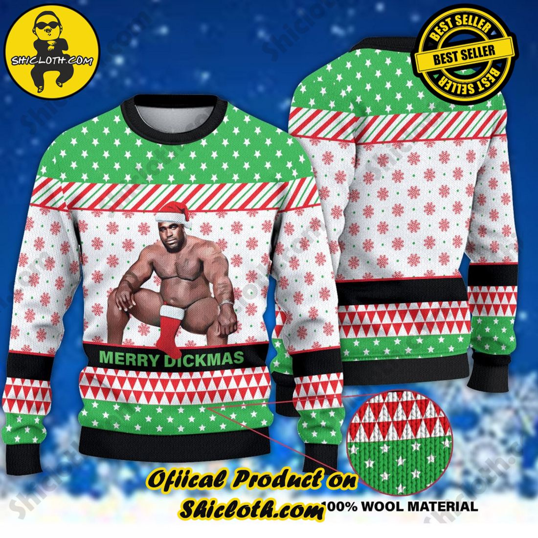 Shiclothshop's Ugly Christmas Sweaters: Embrace Festive Fashion with Flair 31 Merry Christmas Dickmas Ugly Sweater