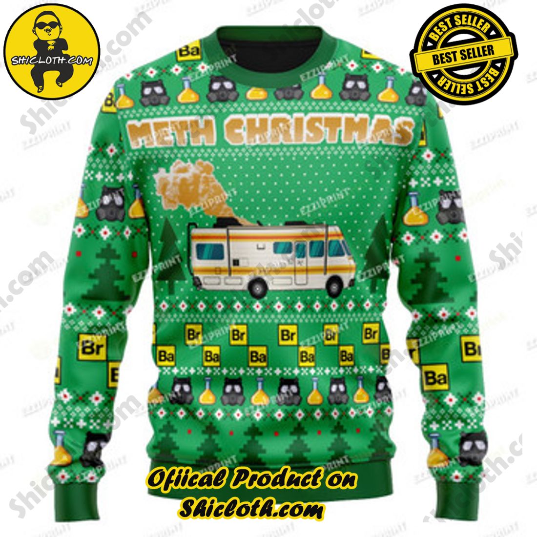 Hot Trending and Best Seller: Shiclothshop's Ugly Christmas Sweaters: Embrace Festive Fashion with Flair 74 Meth Christmas Ugly Christmas Sweater