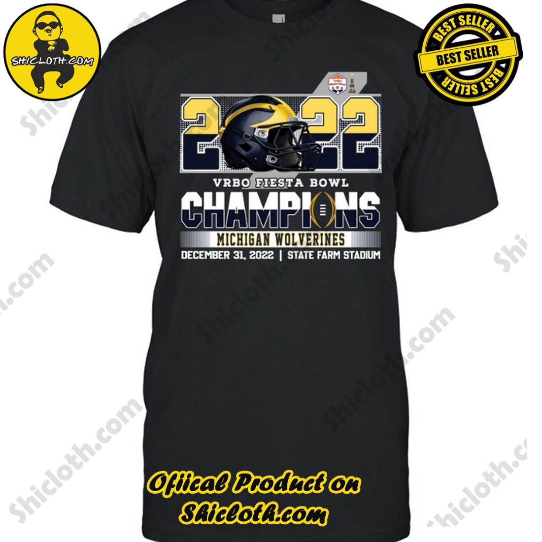Hot trending: Discover the Ultimate Georgia Bulldogs and Michigan Wolverines Fan Gear Collection at Shiclothshop 9 Michiga 2022 VRBO Fiesta Bowl Champions December 31 2022 Unisex T-Shirt