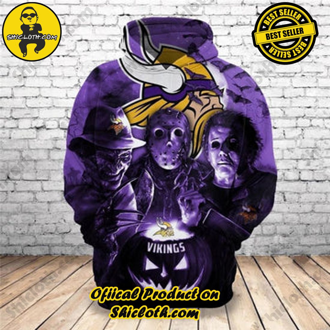 Hot trending: Explore the Ultimate Personalized Style with Shiclothshop's 3D Custom Hoodies 20 Minnesota Vikings Hoodies 3D Halloween Horror Night Sweatshirt Pullover Custom Hoodie For Men