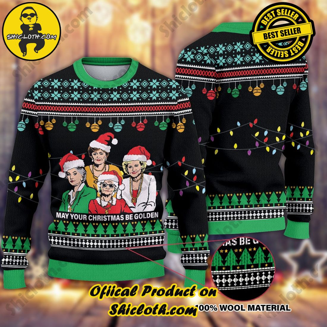 Best seller and Hot trending: Warm Up Your Holidays with Shiclothshop's Cozy Christmas Sweaters for a Peaceful Season 2 My Your Christmas Be Golden Ugly Sweater For Men & Women Christmas Gift Sweater