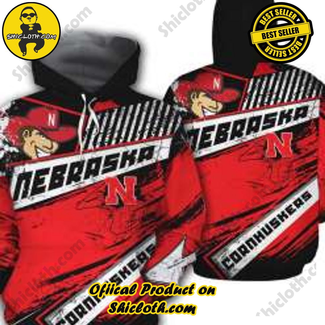 Hot Trending and Best Seller for Christmas: Shiclothshop's 3D Hoodies 13 Ncaa- Nebraska Cornhuskers 3D Hoodie
