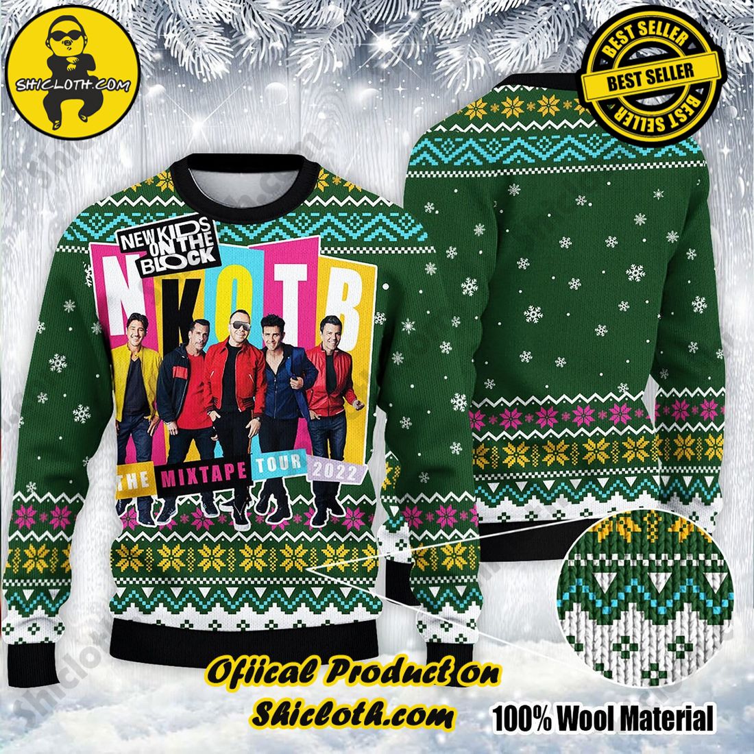 Best seller and Hot trending: Warm Up Your Holidays with Shiclothshop's Cozy Christmas Sweaters for a Peaceful Season 6 New Kids On The Block Mix Tape Tour 2023 Knitted Ugly Christmas Sweater For Men & Women Christmas Gift Sweater