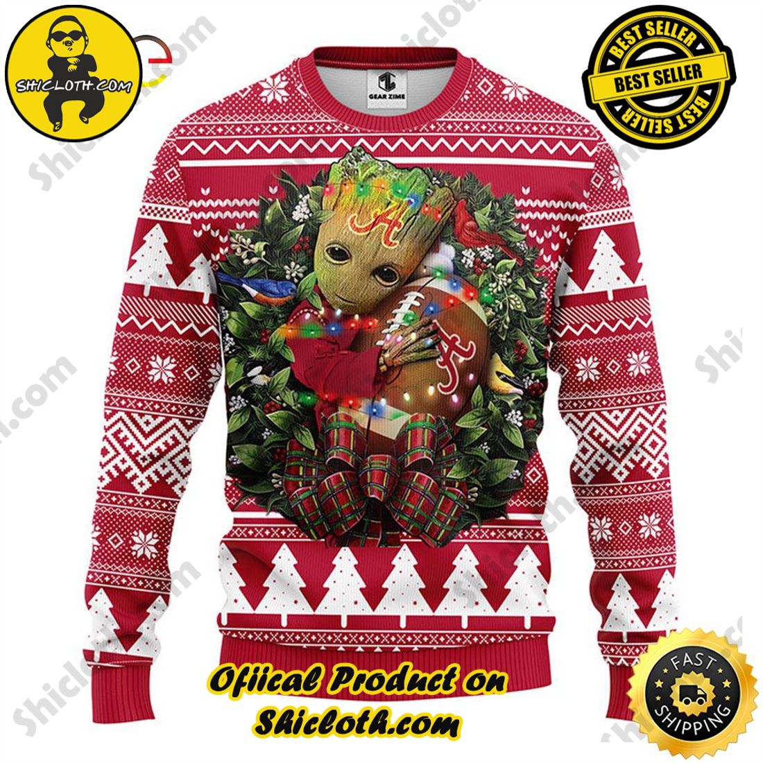 Dallas Cowboys Baby Groot And Grinch NFL Ugly Christmas Sweater