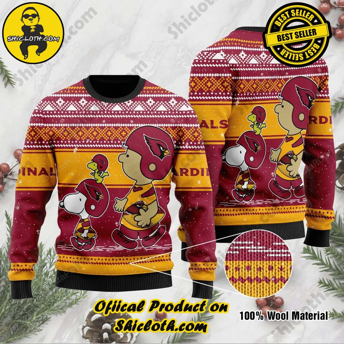 NFL Arizona Cardinals Christmas Funny Santa Ugly Christmas Sweater