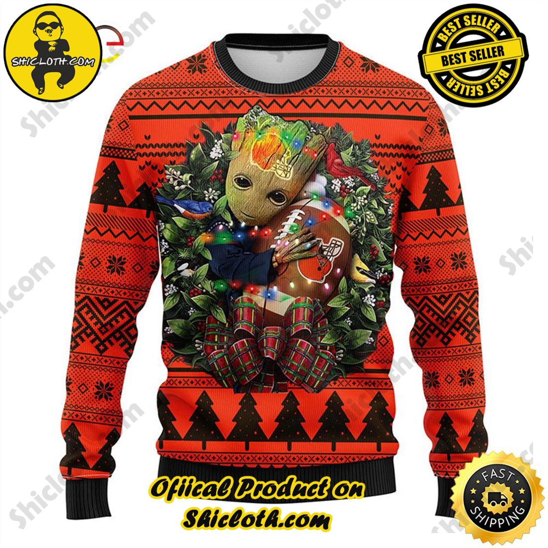 Ugly Sweater Browns Best-selling Snoopy Cleveland Browns Gifts For