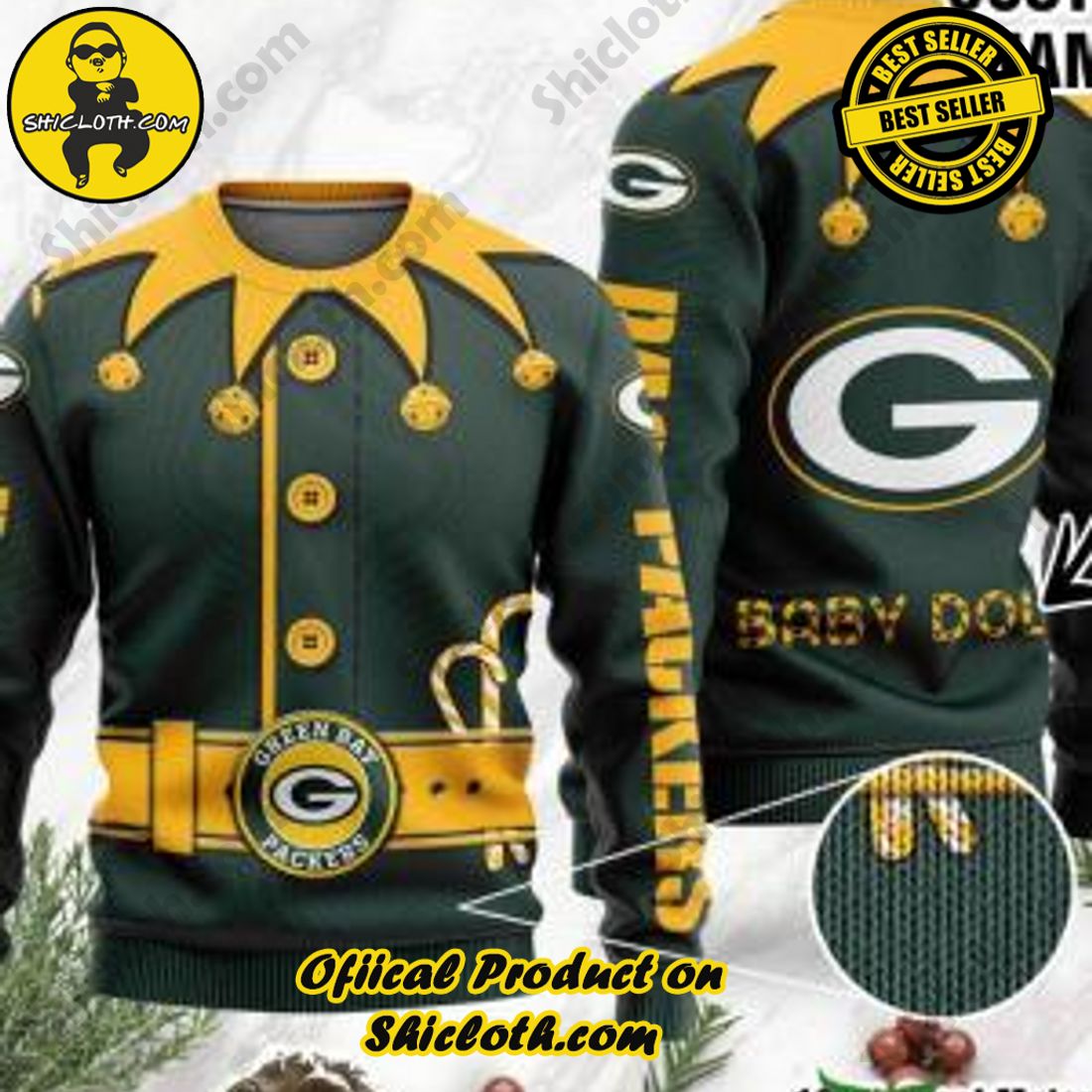 Warm Up Your Holidays with Shiclothshop's Cozy Christmas Sweaters for a Peaceful Season 12 NFL Green Bay Packers Ugly Oversized Sweaters Custom Name