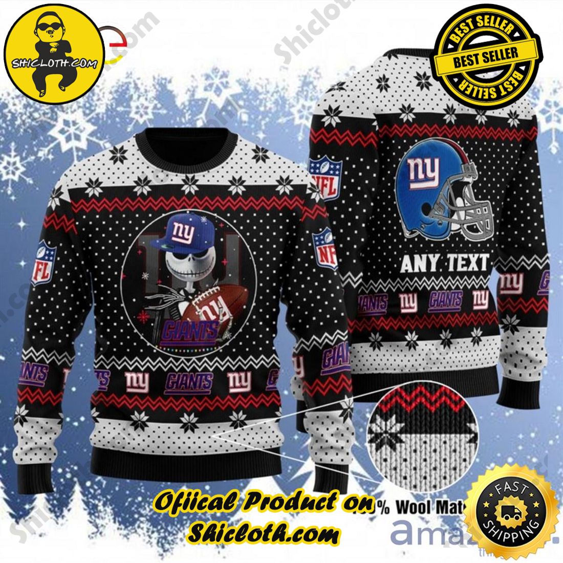 NHL Jack Skellington New York Islanders Ugly Christmas Sweater - LIMITED  EDITIOn