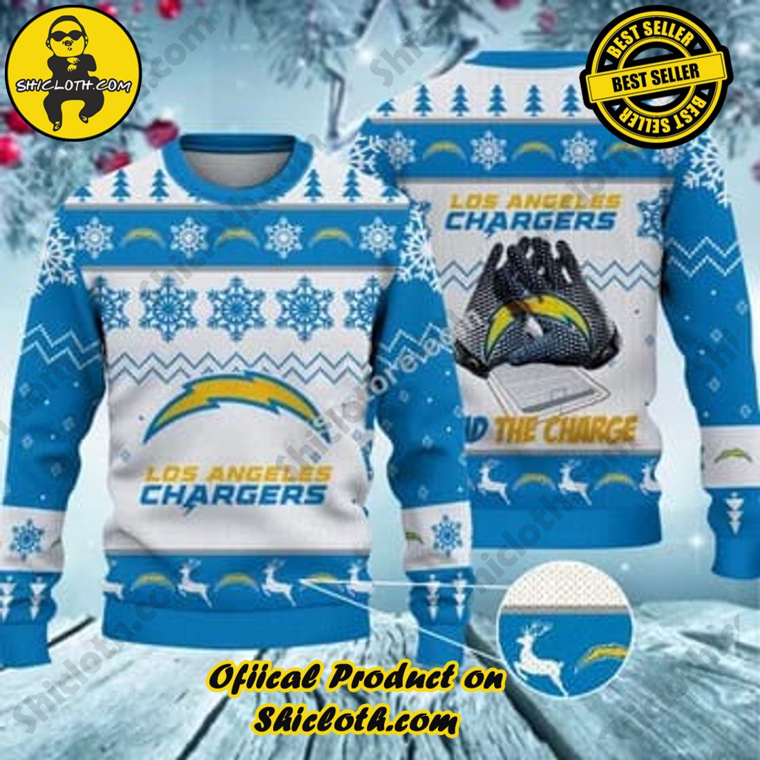Shiclothshop's Sweaters: Affordable Elegance and Uncompromised Quality 21 NFL Los Angeles Chargers Ugly Sweater