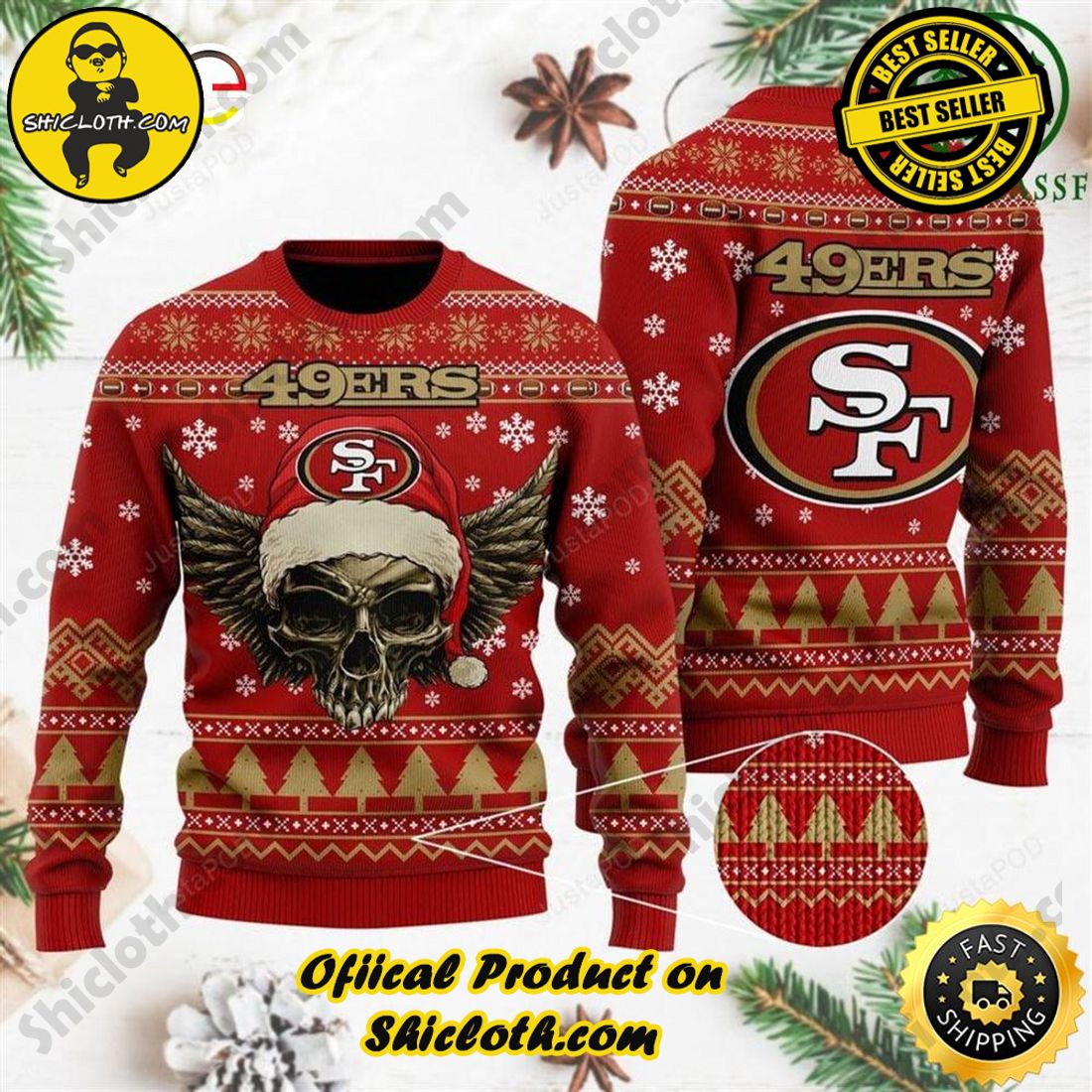 San Francisco 49ers Mickey And Friends Christmas Sweater Ugly