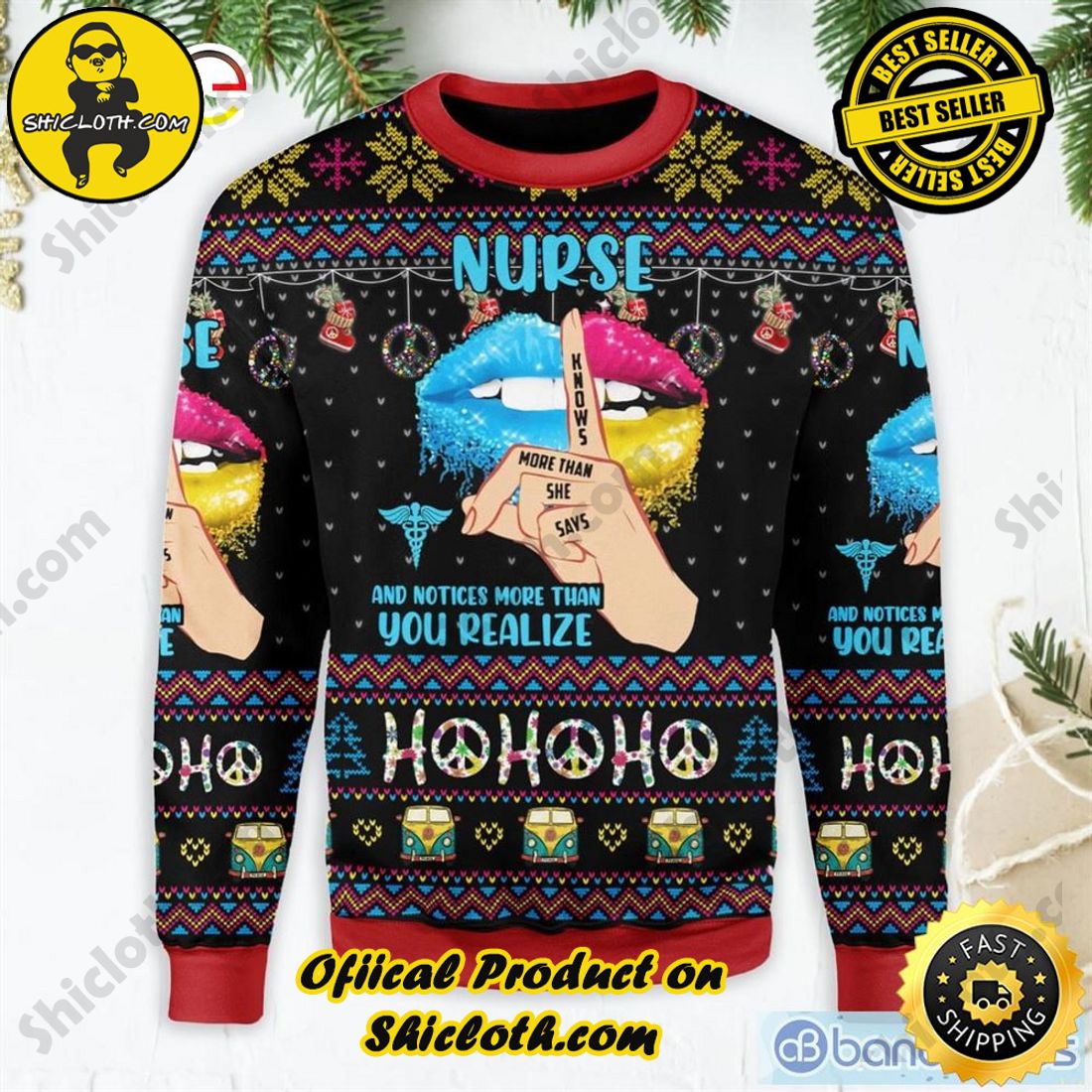 Hot trending for Christmas : Sweaters from Shiclothshop 29 Nurse Life Hippie Ugly Christmas Ugly Sweater Ideas