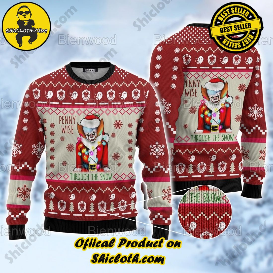 Best seller and Hot trending: Warm Up Your Holidays with Shiclothshop's Cozy Christmas Sweaters for a Peaceful Season 13 Pennywise Christmas Halloween 2023 Ugly Sweater For Men & Women Christmas Gift Sweater