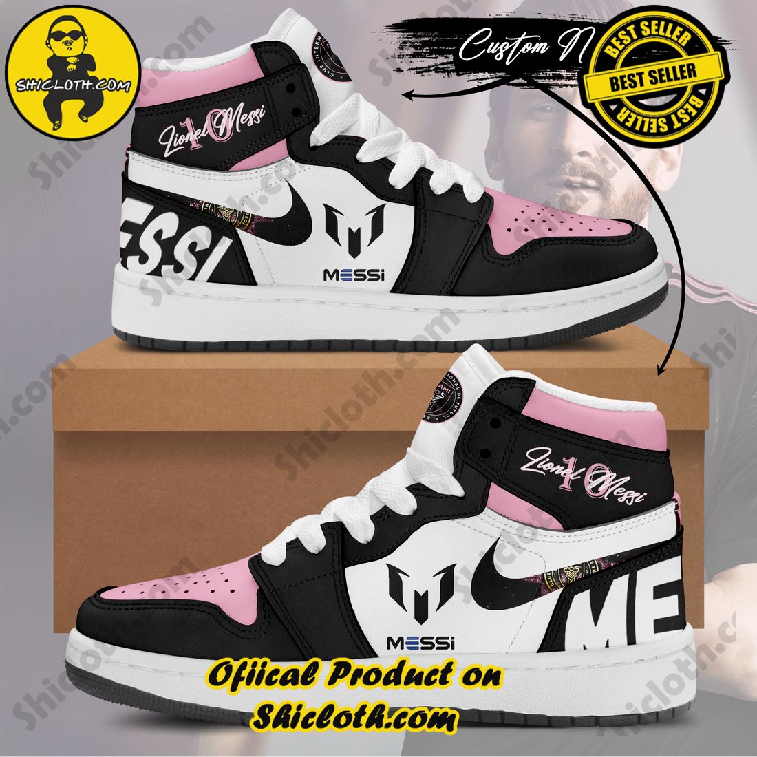 Hot Trending Shiclothshop's Air Jordan 1 Sneakers: Affordable Elegance and Uncompromised Quality 24 Personalized Football Messi Intermiami Nike Air Jordan 1 Sneaker