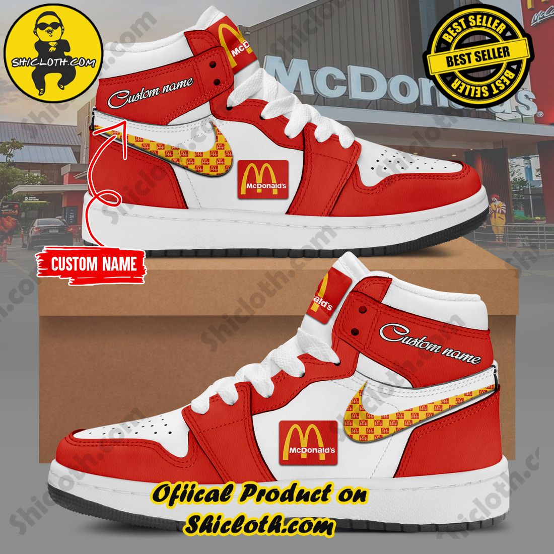 Hot Trending Shiclothshop's Air Jordan 1 Sneakers: Affordable Elegance and Uncompromised Quality 25 Personalized McDonald is Nike Air Jordan 1 Sneaker