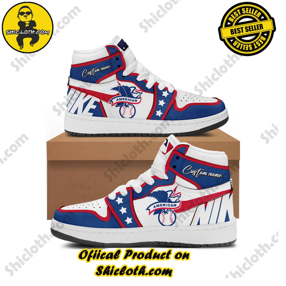 Hot Trending Shiclothshop's Air Jordan 1 Sneakers: Affordable Elegance and Uncompromised Quality 26 Personalized MLB American League Nike Air Jordan 1 Sneaker