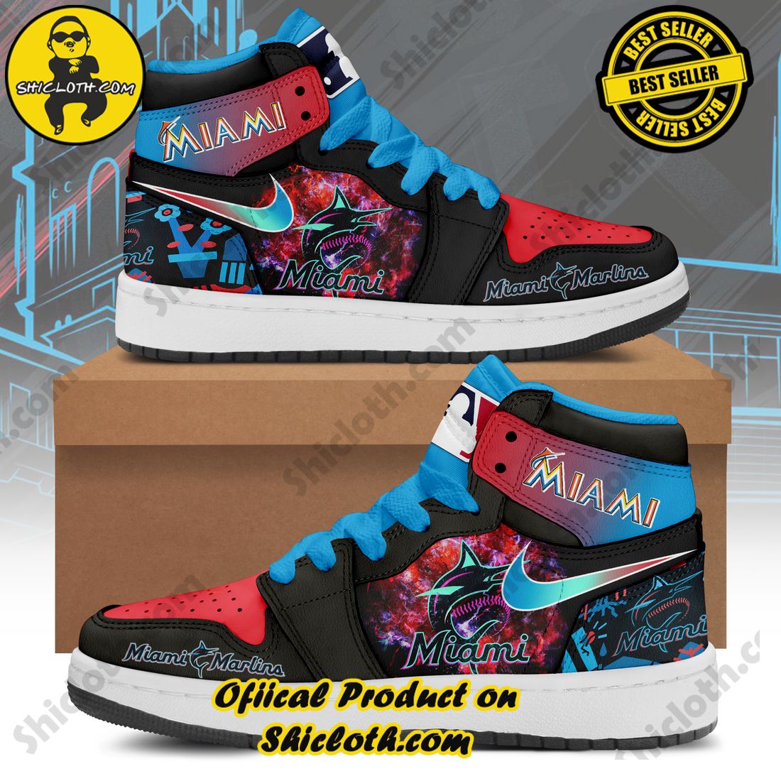 Hot Trending Shiclothshop's Air Jordan 1 Sneakers: Affordable Elegance and Uncompromised Quality 28 Personalized MLB Miami Marlins Nike Air Jordan 1 Sneaker