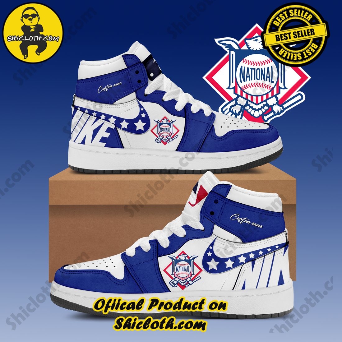 Hot Trending Shiclothshop's Air Jordan 1 Sneakers: Affordable Elegance and Uncompromised Quality 29 Personalized MLB National League Nike Air Jordan 1 Sneaker