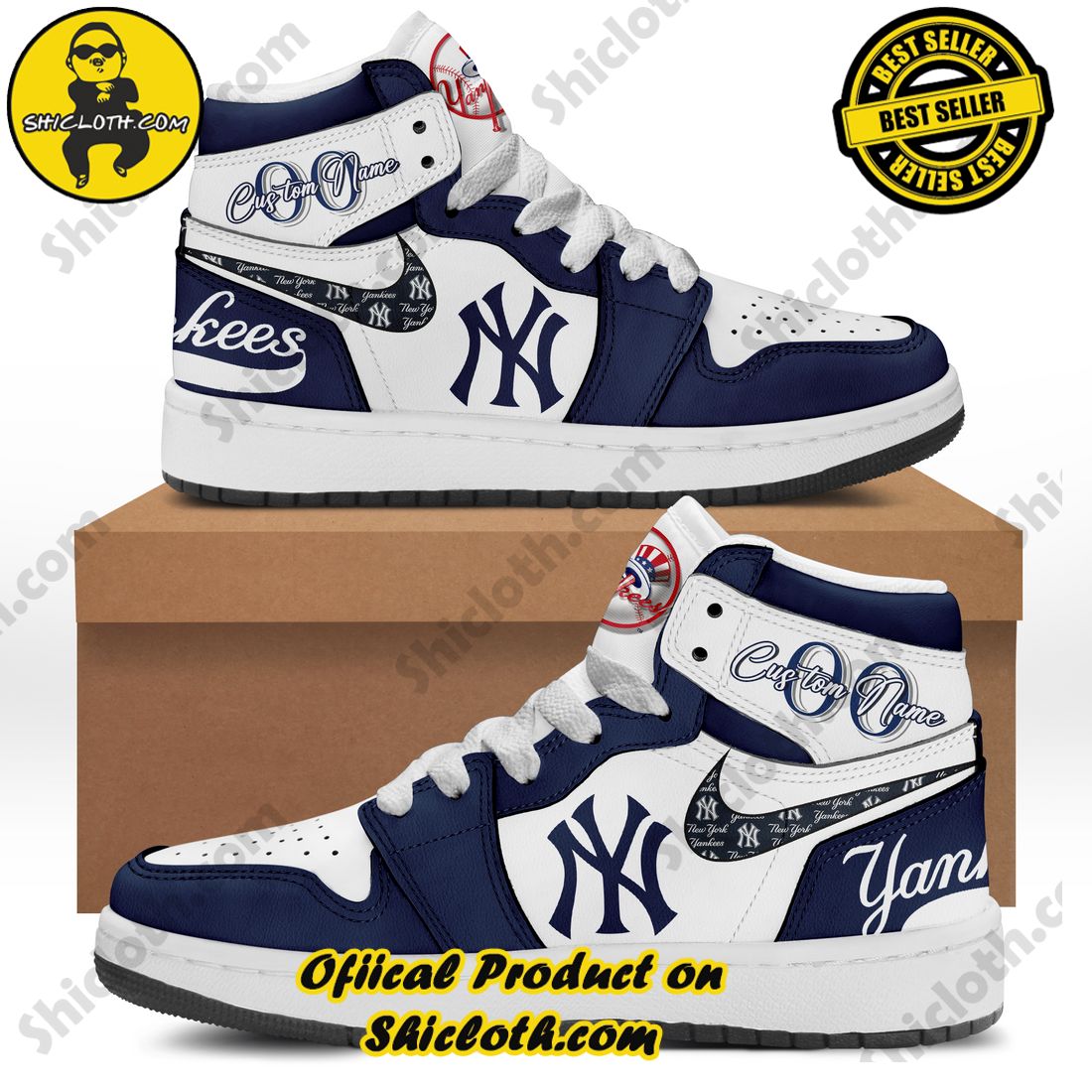 Best Seller Shiclothshop's Air Jordan 1 Sneakers: Affordable Elegance and Uncompromised Quality 17 Personalized MLB New York Yankees Nike Air Jordan 1 Sneaker