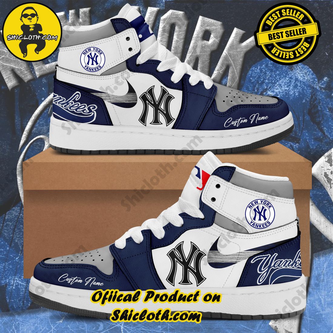 Hot Trending Shiclothshop's Air Jordan 1 Sneakers: Affordable Elegance and Uncompromised Quality 33 Personalized MLB New York Yankees Nike Air Jordan 1 Sneaker Style 3