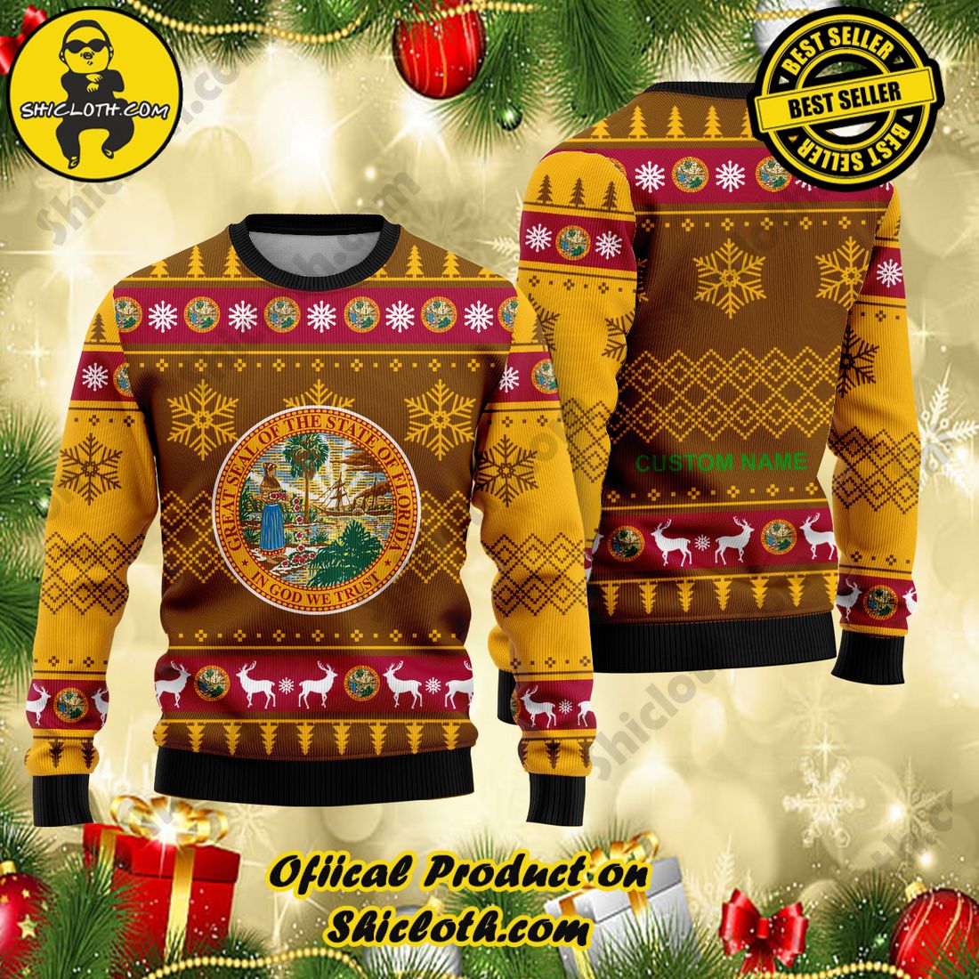 Hot Trending Shiclothshop's Sweaters: Affordable Elegance and Uncompromised Quality 7 Personalized name Florida Christmas Ugly Sweaters