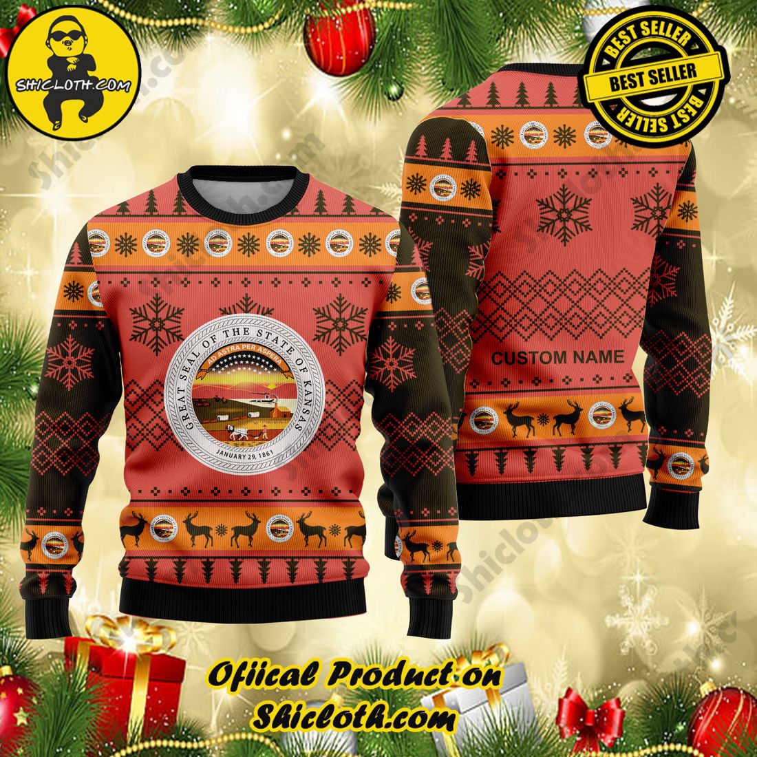 Kansas City Chiefs Nfl Custom Name Number Ugly Christmas Sweater - Shibtee  Clothing