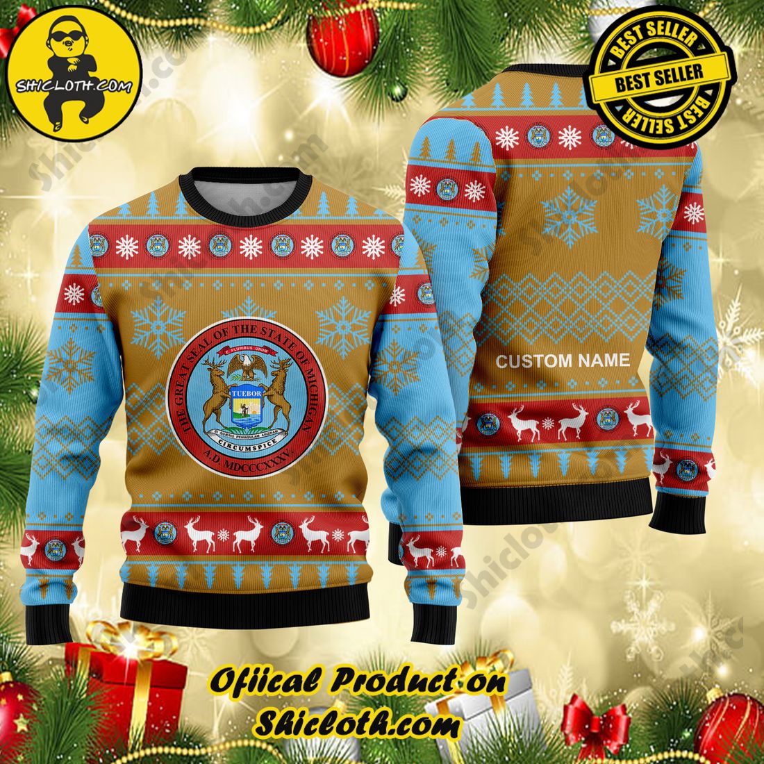 Hot Trending Shiclothshop's Sweaters: Affordable Elegance and Uncompromised Quality 20 Personalized name Michigan Christmas Ugly Sweaters
