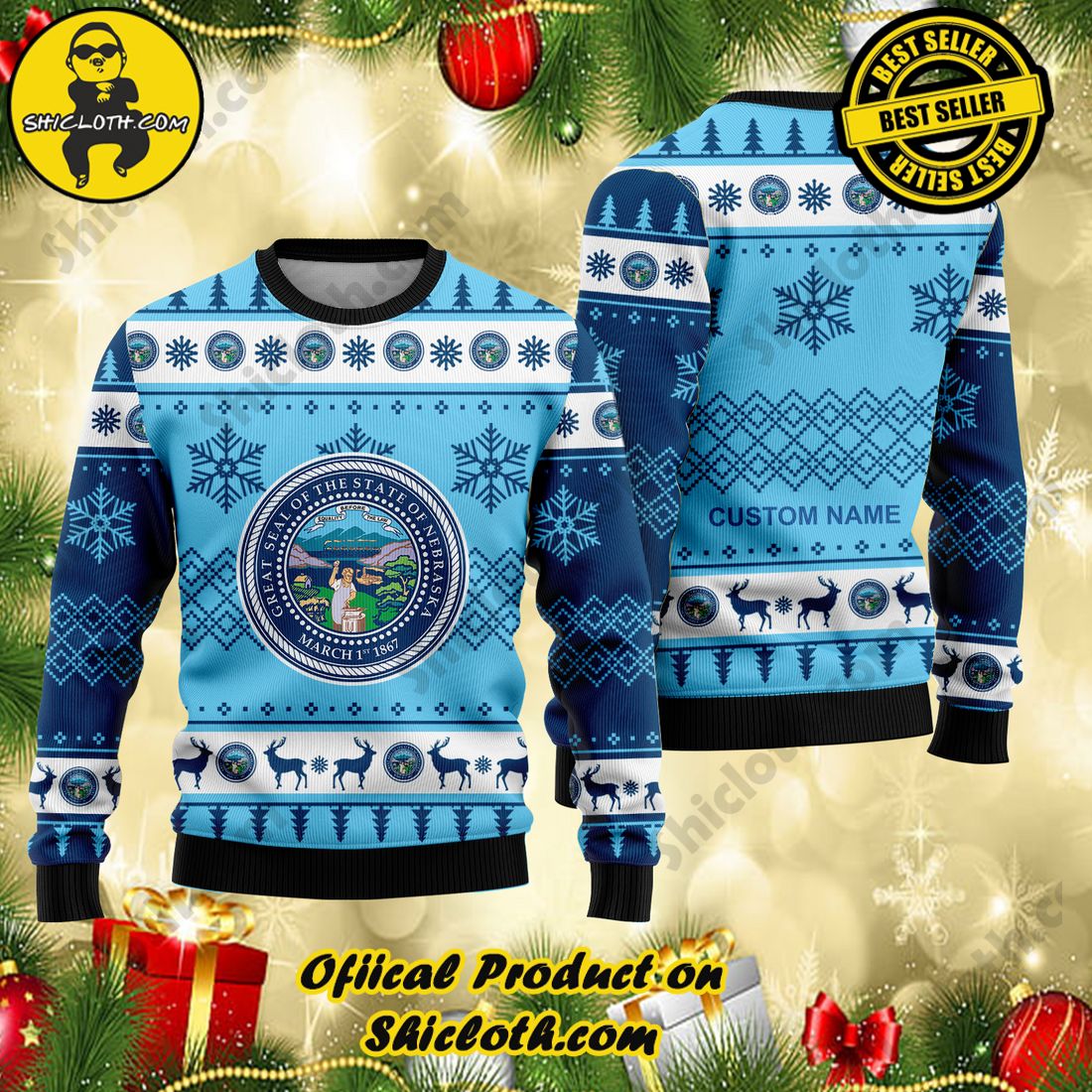 La Chargers Nfl Personalized Name Number Ugly Christmas Sweater
