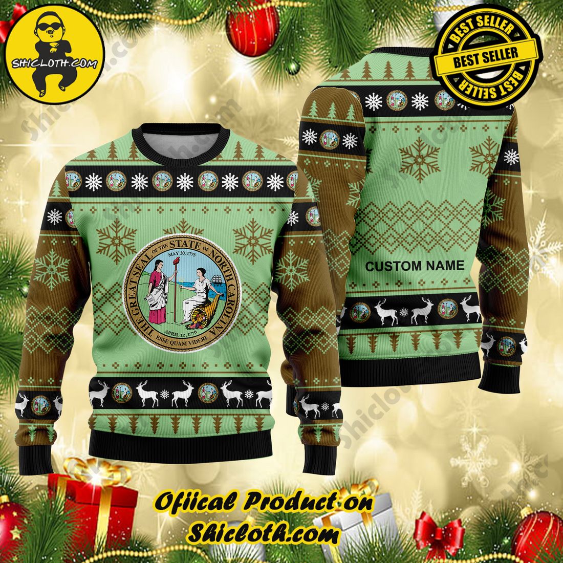 Custom NHL Chicago Blackhawks Ugly Christmas Sweater Grinch Drink