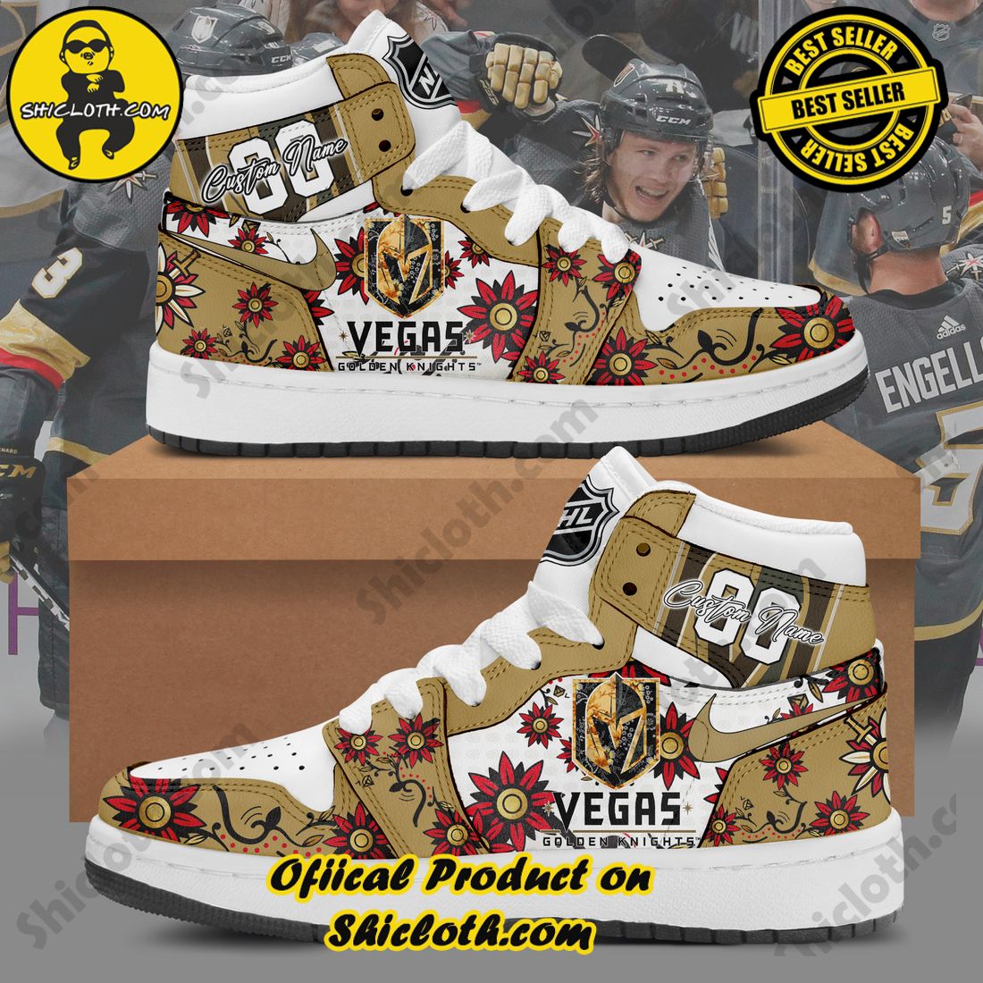 Best Seller Shiclothshop's Air Jordan 1 Sneakers: Affordable Elegance and Uncompromised Quality 27 Personalized NHL Vegas Golden Knights Nike Air Jordan 1 Sneaker New Style 2
