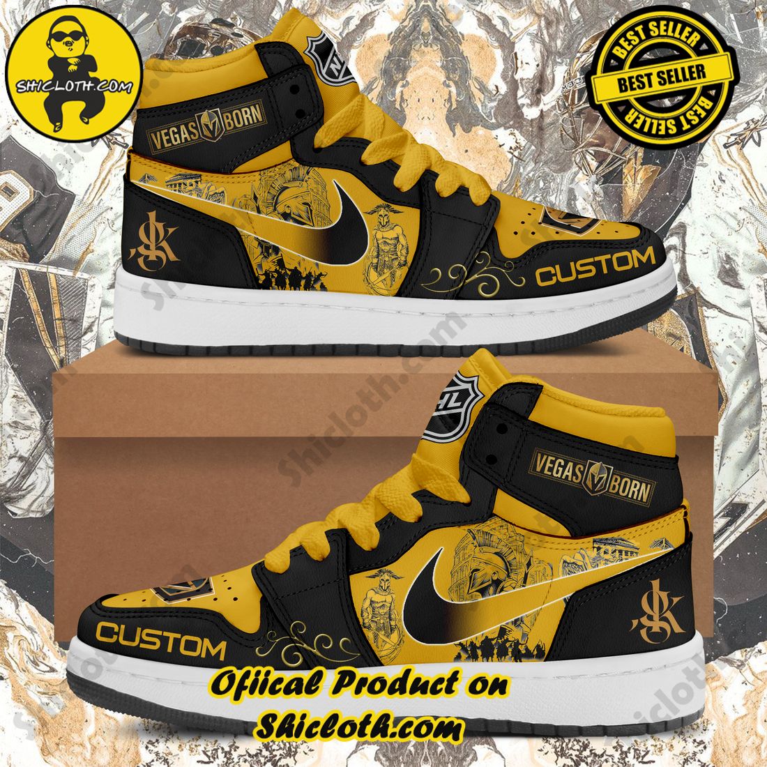 Best Seller Shiclothshop's Air Jordan 1 Sneakers: Affordable Elegance and Uncompromised Quality 28 Personalized NHL Vegas Golden Knights Nike Air Jordan 1 Sneaker New Style 3