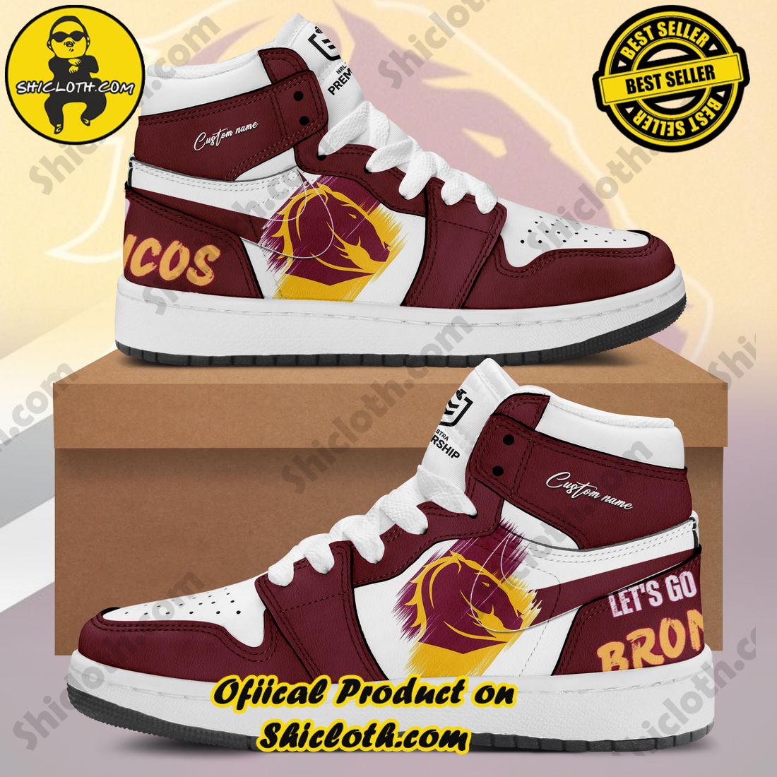 Best Seller Shiclothshop's Air Jordan 1 Sneakers: Affordable Elegance and Uncompromised Quality 29 Personalized Rugby NRL Brisbane Broncos Nike Air Jordan 1 Sneaker