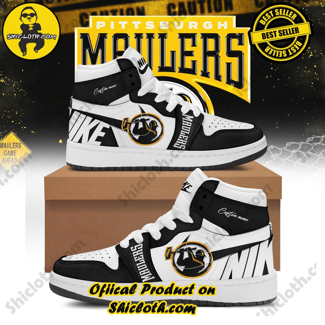 Best Seller Shiclothshop's Air Jordan 1 Sneakers: Affordable Elegance and Uncompromised Quality 31 Personalized USFL Pittsburgh Maulers Replica Nike Air Jordan 1 Sneaker New Style 1
