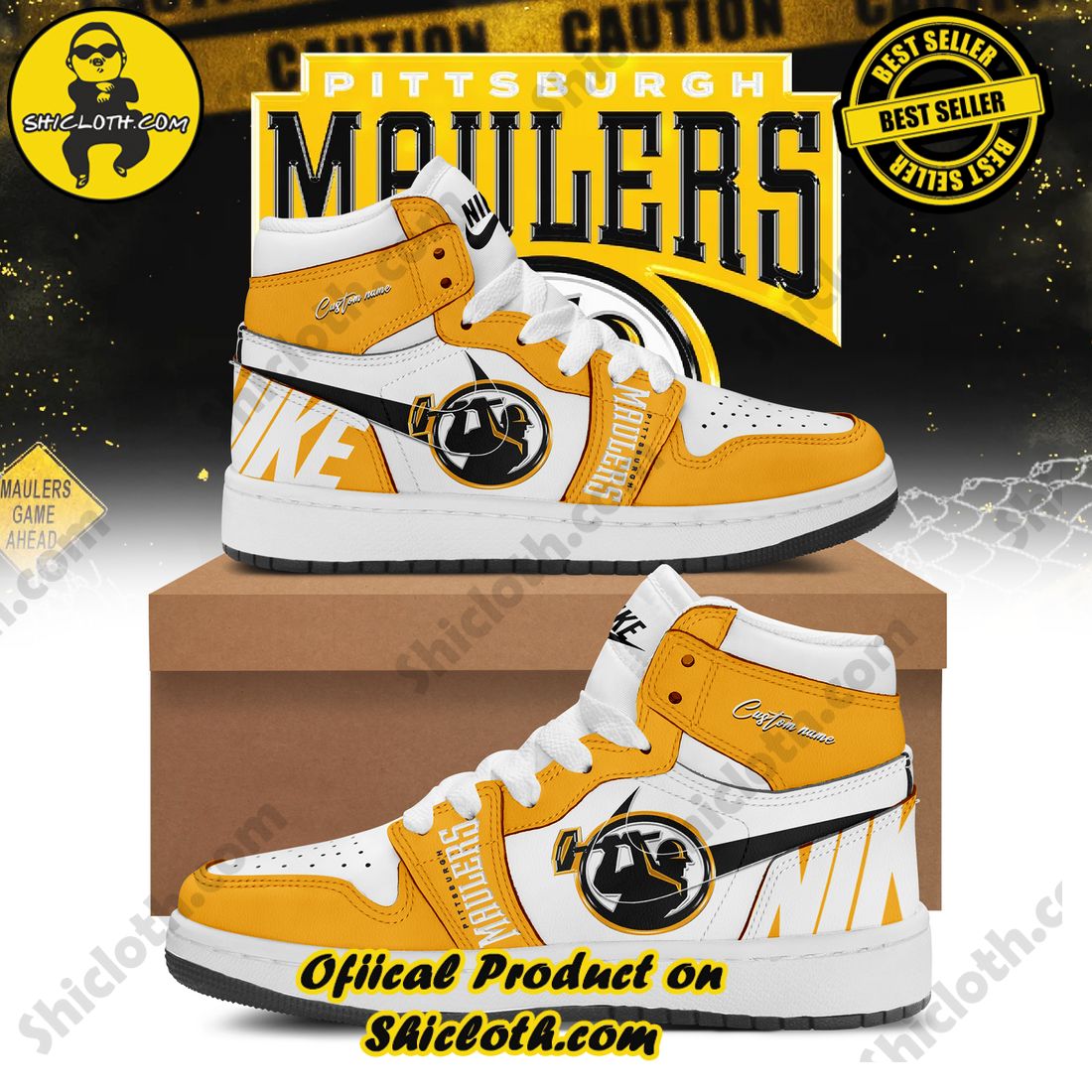 Best Seller Shiclothshop's Air Jordan 1 Sneakers: Affordable Elegance and Uncompromised Quality 32 Personalized USFL Pittsburgh Maulers Replica Nike Air Jordan 1 Sneaker New Style 2