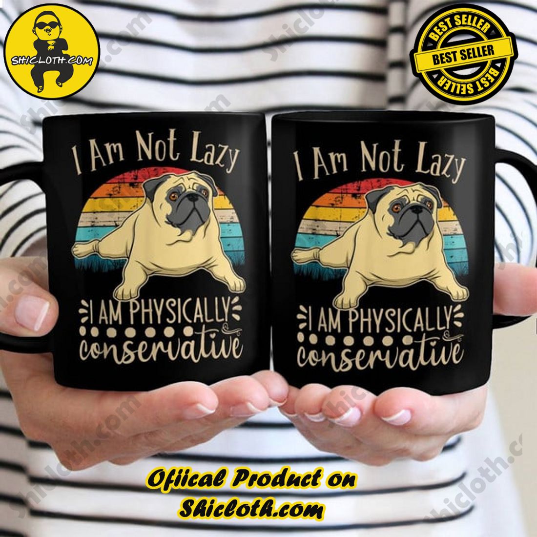 Pug I Am Not Lazy Pug I Am Physically Conservative 3 Pug I Am Not Lazy Pug I Am Physically Conservative - Image 3