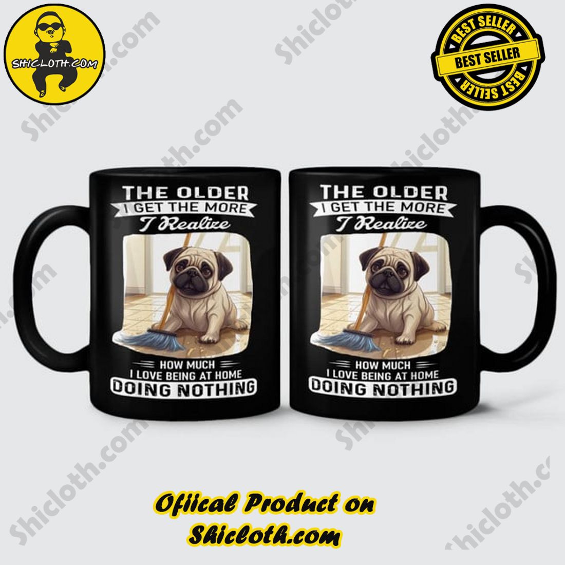 Pug The Older I Get The More I Realize Mug