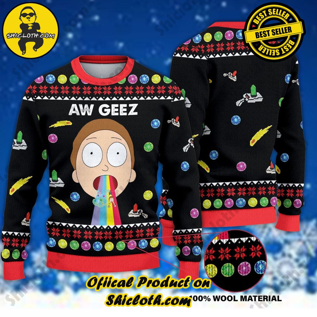 Best seller and Hot trending: Warm Up Your Holidays with Shiclothshop's Cozy Christmas Sweaters for a Peaceful Season 20 Rick And Morty Christmas Ugly Sweater For Men & Women Christmas Gift Sweater