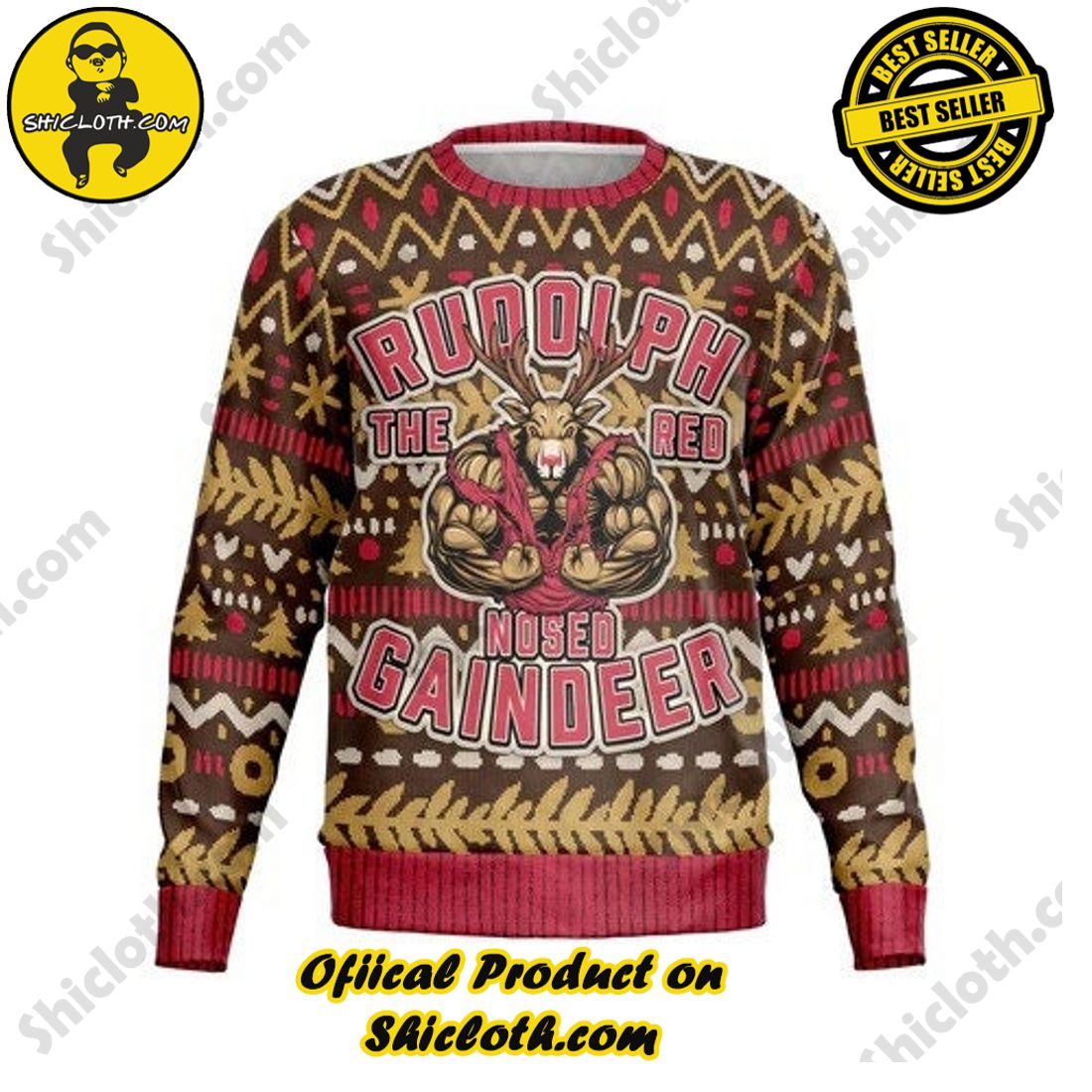 Best seller and Hot trending: Warm Up Your Holidays with Shiclothshop's Cozy Christmas Sweaters for a Peaceful Season 24 Rudolph The Red Nosed Gaindeer Ugly Christmas Sweater For Men & Women Christmas Gift Sweater