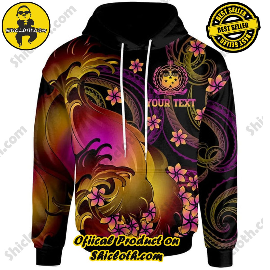 Hot trending: Explore the Ultimate Personalized Style with Shiclothshop's 3D Custom Hoodies 29 Samoa In Wave Custom Name All Over Print 3D All Over Print Custom Hoodie For Men