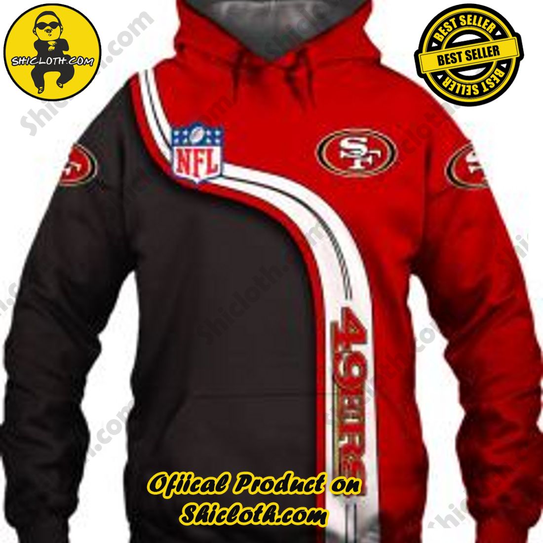Best seller: Explore the Ultimate Personalized Style with Shiclothshop's 3D Custom Hoodies 56 San Francisco 49Ers Horror Night Halloween Pullover Nfl Scare Your Opponents 3D Custom Hoodie For Men