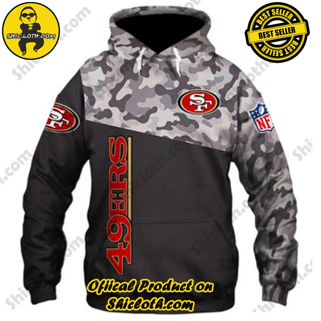 Hot trending: Explore the Ultimate Personalized Style with Shiclothshop's 3D Custom Hoodies 30 San Francisco 49ers Military Hoodies 3D Sweatshirt Football Custom Hoodie For Men