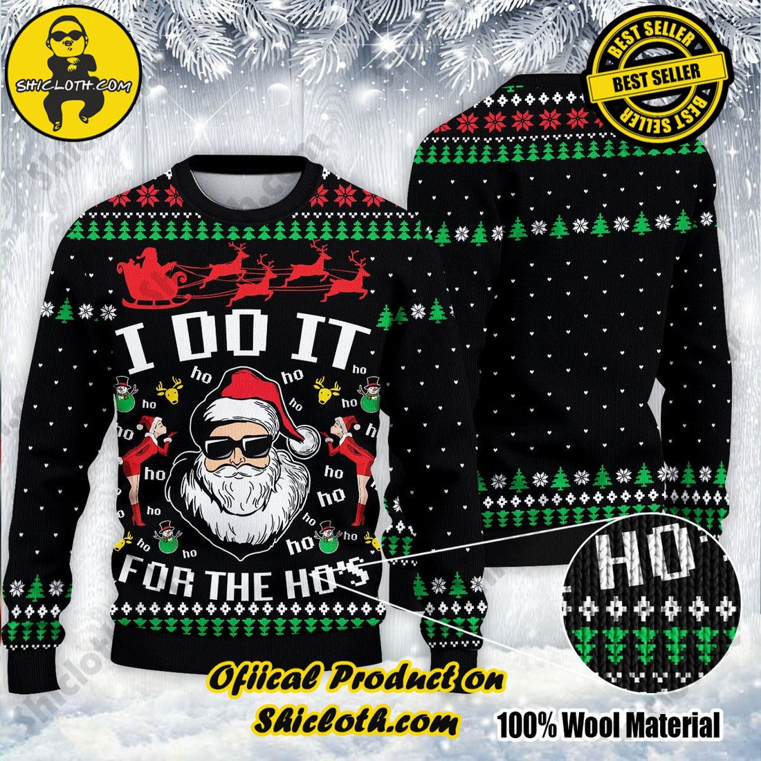 Best seller and Hot trending: Warm Up Your Holidays with Shiclothshop's Cozy Christmas Sweaters for a Peaceful Season 27 Santa Claus I Do It For The Ho is Ugly Christmas Sweater For Men & Women Christmas Gift Sweater