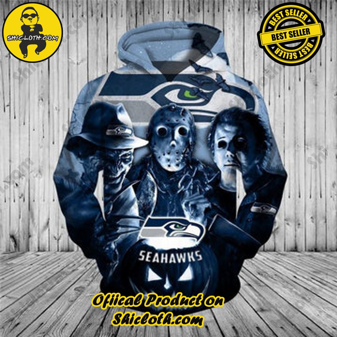 Hot trending: Explore the Ultimate Personalized Style with Shiclothshop's 3D Custom Hoodies 31 Seattle Seahawks Hoodies 3D Halloween Horror Night Sweatshirt Pullover Custom Hoodie For Men
