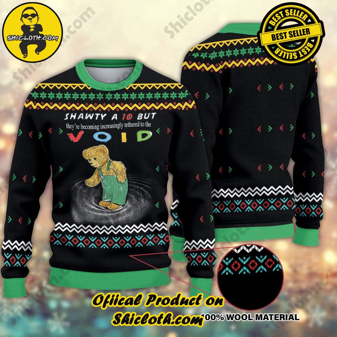 Best seller and Hot trending: Warm Up Your Holidays with Shiclothshop's Cozy Christmas Sweaters for a Peaceful Season 35 Shawty Void Champion Ugly Sweater For Men & Women Christmas Gift Sweater