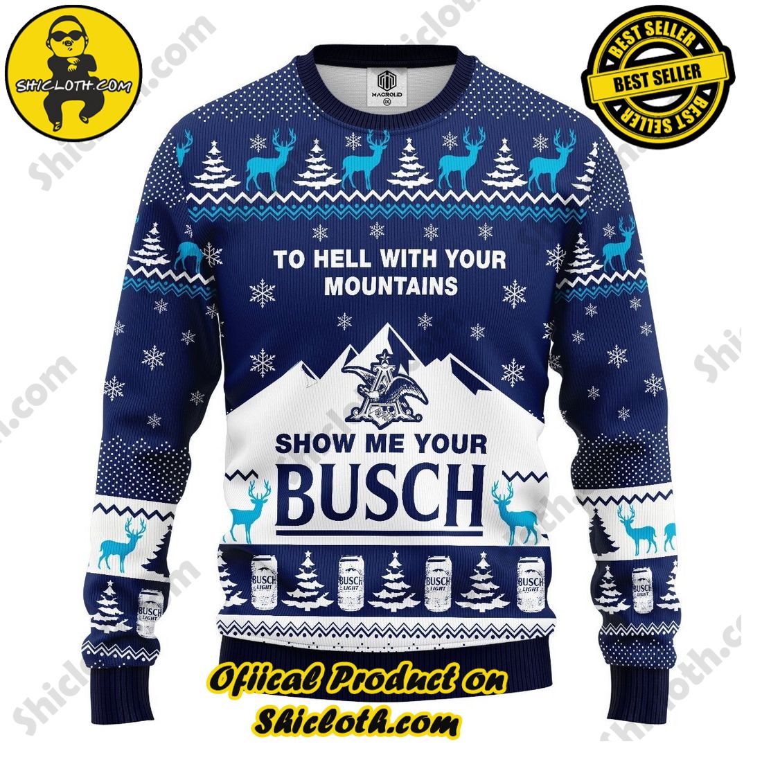Best seller and Hot trending: Warm Up Your Holidays with Shiclothshop's Cozy Christmas Sweaters for a Peaceful Season 36 Show Me Your Buschs Ugly Christmas Sweater For Men & Women Christmas Gift Sweater